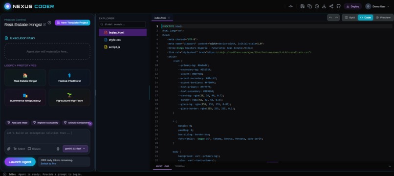 Nexus Coder  (Autonomous Full-Stack Software Engineer Agent) – screenshot 3