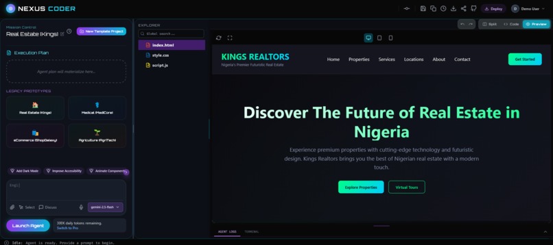Nexus Coder  (Autonomous Full-Stack Software Engineer Agent) – screenshot 4