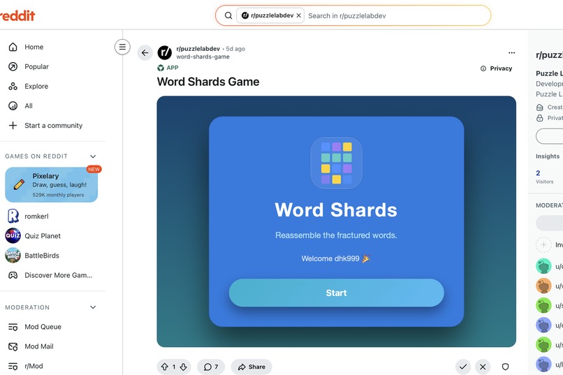 word shards – screenshot 1