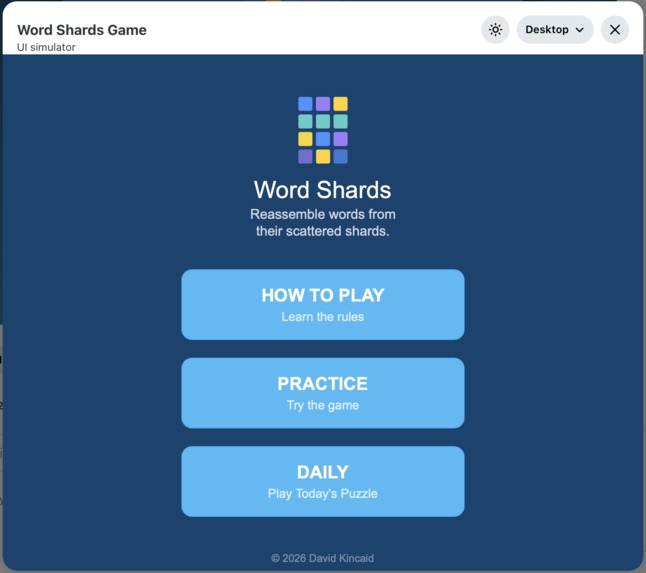 word shards – screenshot 2