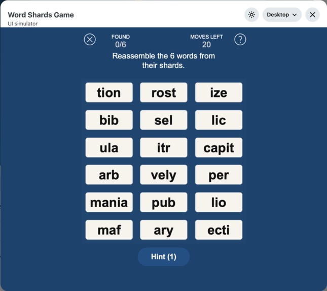 word shards – screenshot 3