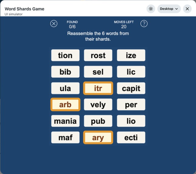 word shards – screenshot 4