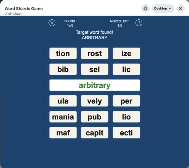 word shards – screenshot 6