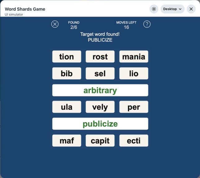 word shards – screenshot 7