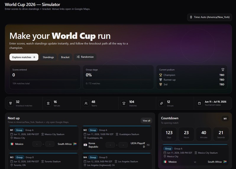 World Cup 2026 Simulator – screenshot 1