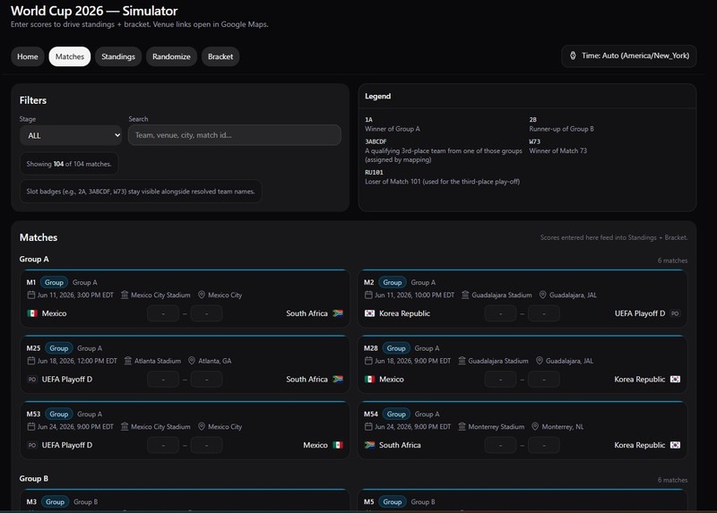 World Cup 2026 Simulator – screenshot 2