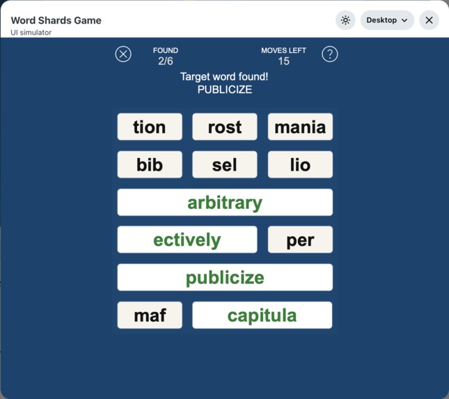 word shards – screenshot 8