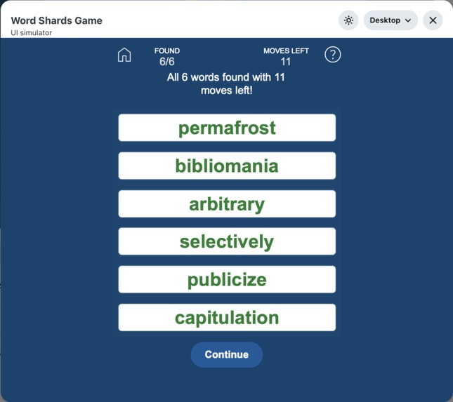 word shards – screenshot 9