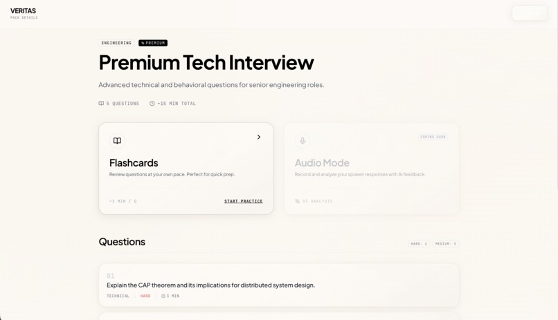 Veritas - Interview Practice Tool – screenshot 7