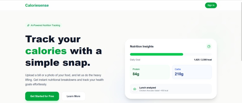Caloriesense – screenshot 1