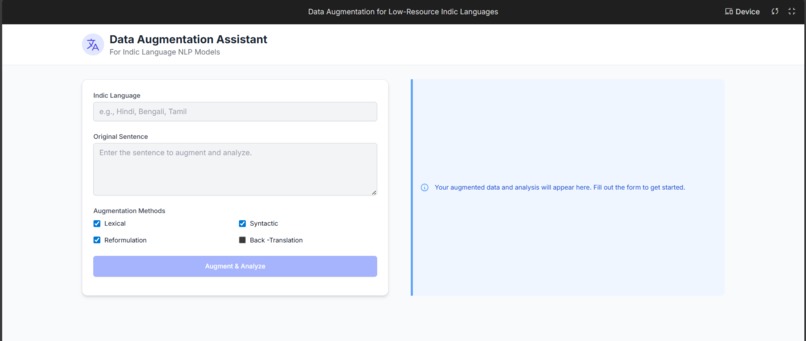 Data Augmentation and Transfer learning for Indic languages – screenshot 1
