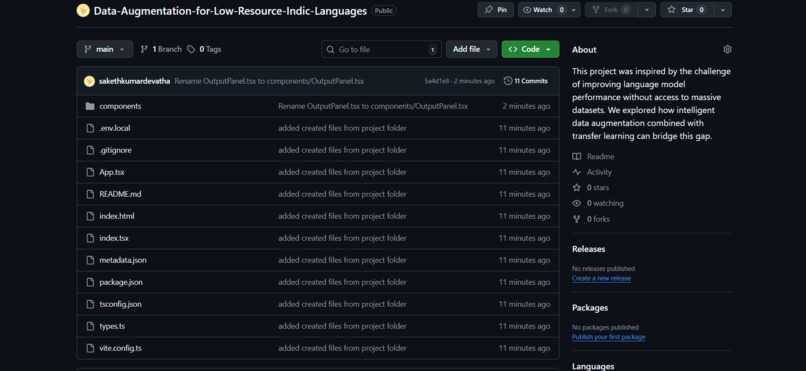 Data Augmentation and Transfer learning for Indic languages – screenshot 2