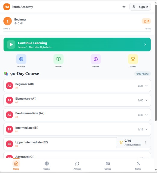 Polish Language Learning – screenshot 3