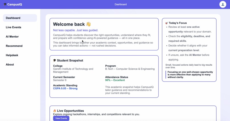 CampusIQ – Gemini-Powered Student Intelligence Platform – screenshot 3