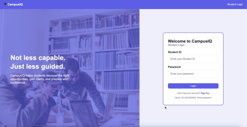 CampusIQ – Gemini-Powered Student Intelligence Platform – screenshot 1