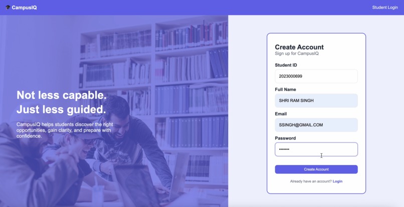 CampusIQ – Gemini-Powered Student Intelligence Platform – screenshot 2
