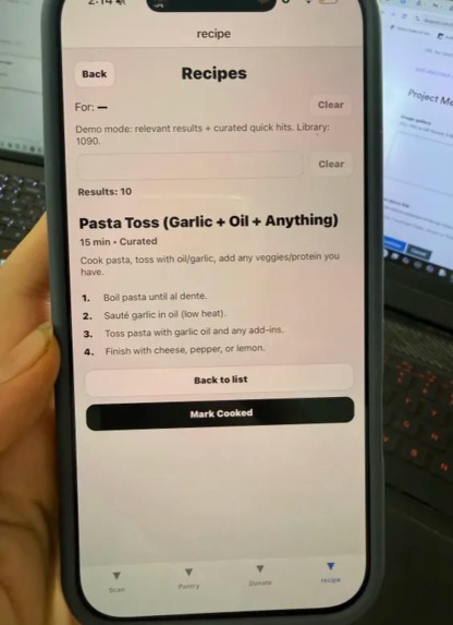 PantryCHUD(Cook, Help, Use, Donate) – screenshot 1