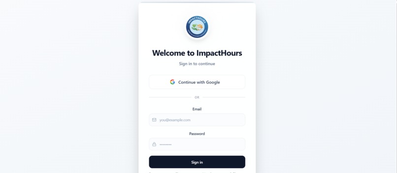 ImpactHours – screenshot 1
