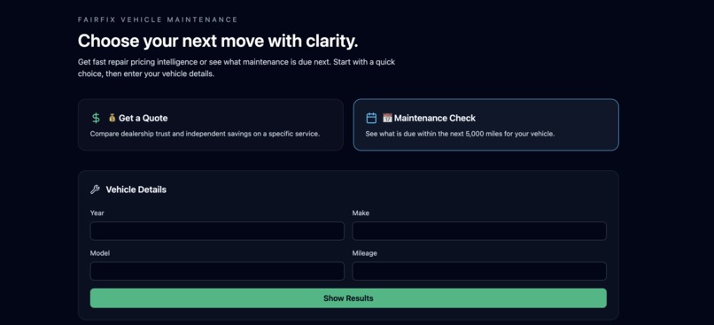 FairFix – screenshot 2
