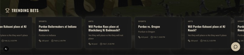 BoilerBets – screenshot 2