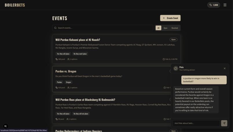 BoilerBets – screenshot 4