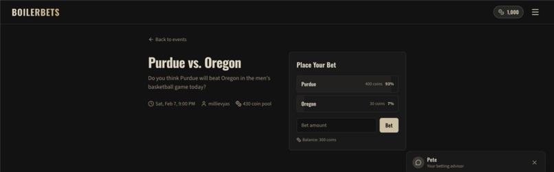 BoilerBets – screenshot 5