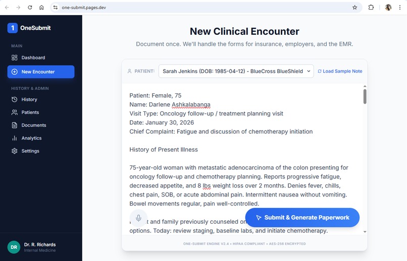 One Submit Clinical – screenshot 3