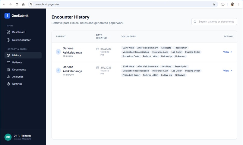 One Submit Clinical – screenshot 8