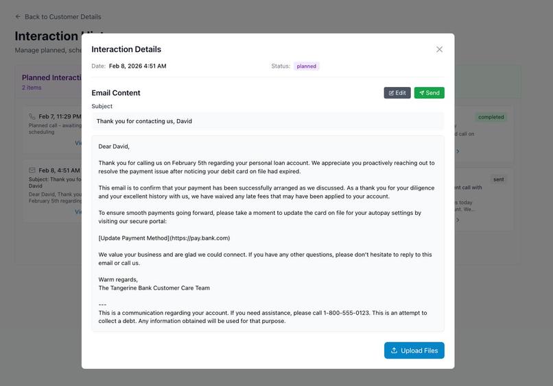 Scrooge | AI Voice Agent for Bank Debt Collection – screenshot 6