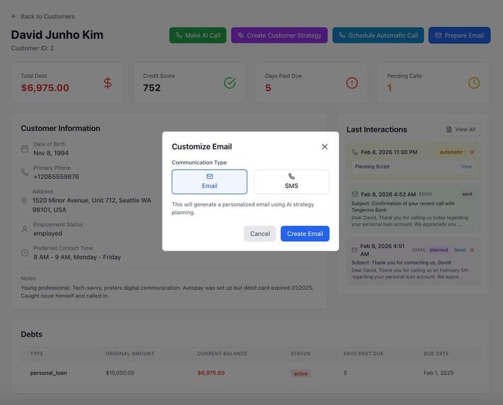 Scrooge | AI Voice Agent for Bank Debt Collection – screenshot 4