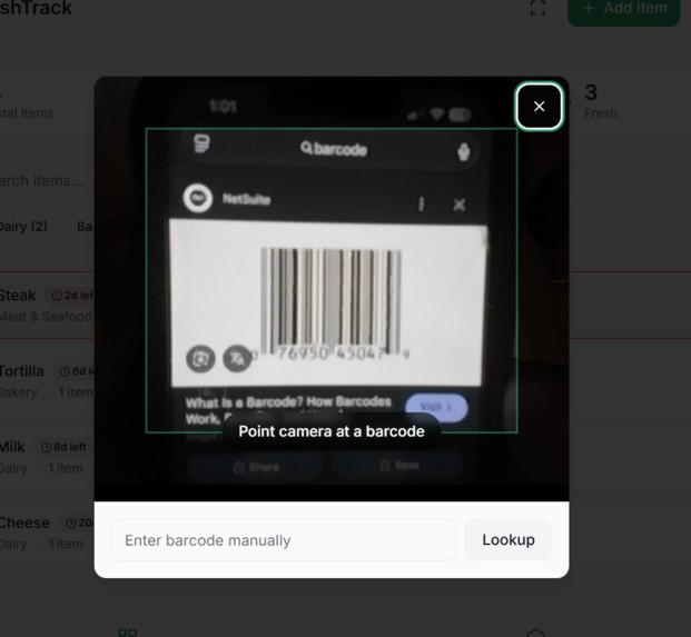 FreshTrack – screenshot 2