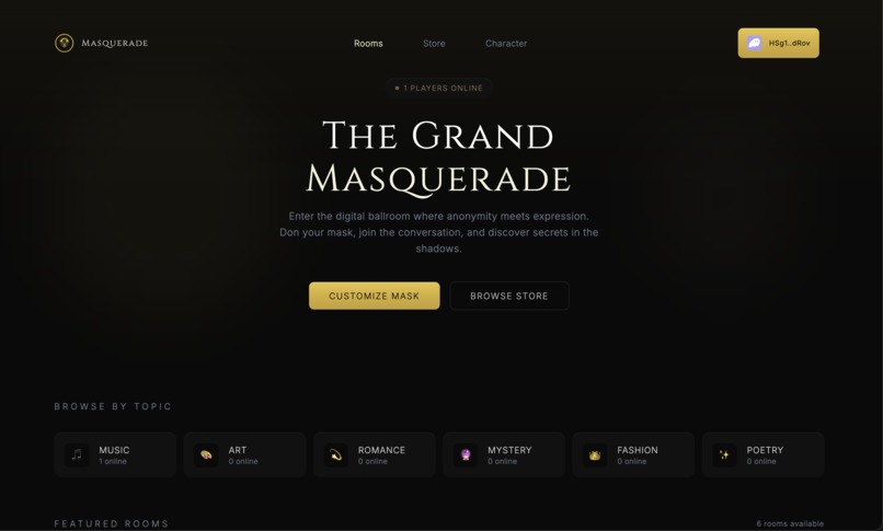 masquerade – screenshot 1