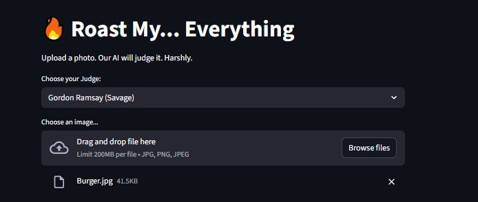 JudgeMyVibe: The Brutal AI Critic – screenshot 2