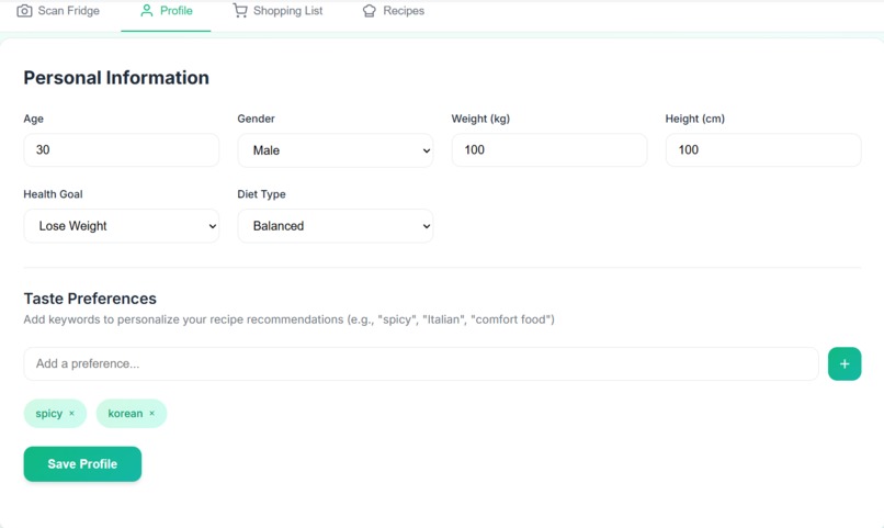NutriSense – screenshot 3