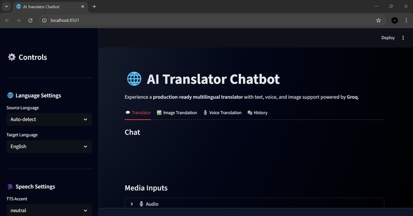 Ai Translator-Chatbot – screenshot 1