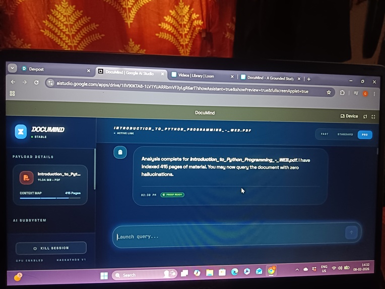 DocuMind – Grounded Study Assistant – screenshot 2