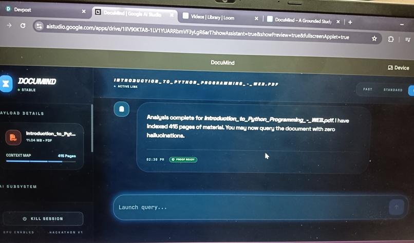 DocuMind – Grounded Study Assistant – screenshot 3