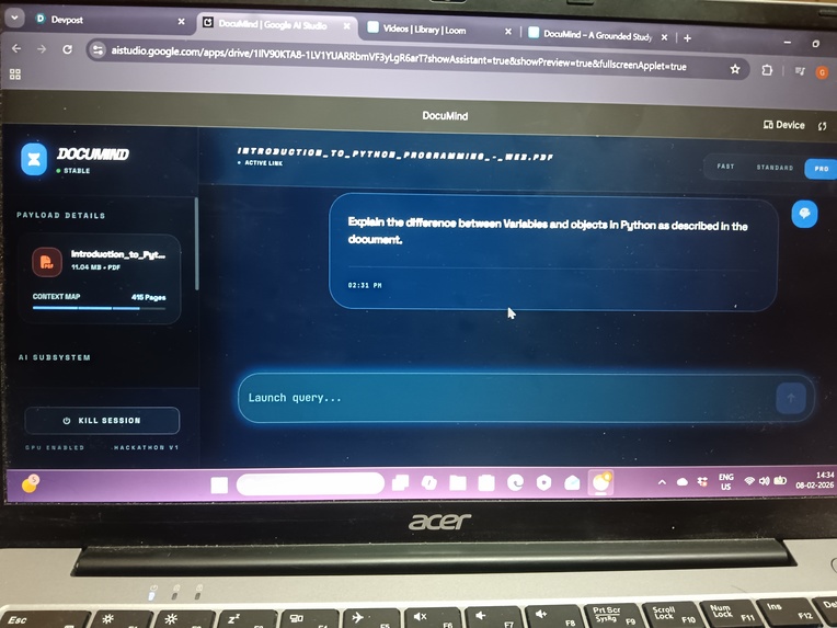 DocuMind – Grounded Study Assistant – screenshot 4