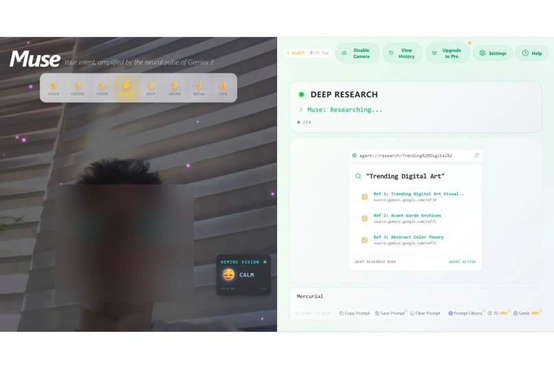 Muse — Gesture & Voice Powered AI Art Studio – screenshot 3