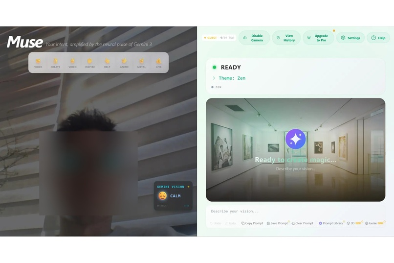 Muse — Gesture & Voice Powered AI Art Studio – screenshot 2