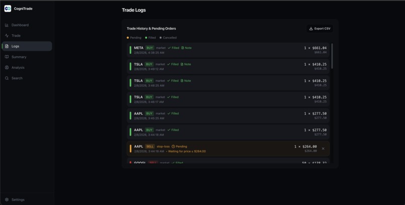 CogniTrade – screenshot 5