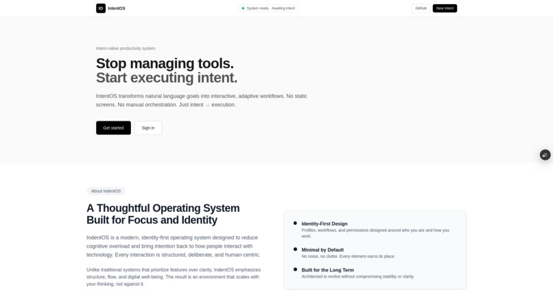 IndentOS – screenshot 1