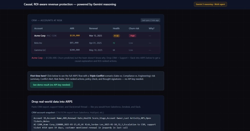 ARPS-CORE: Causal AI for Revenue Integrity – screenshot 1