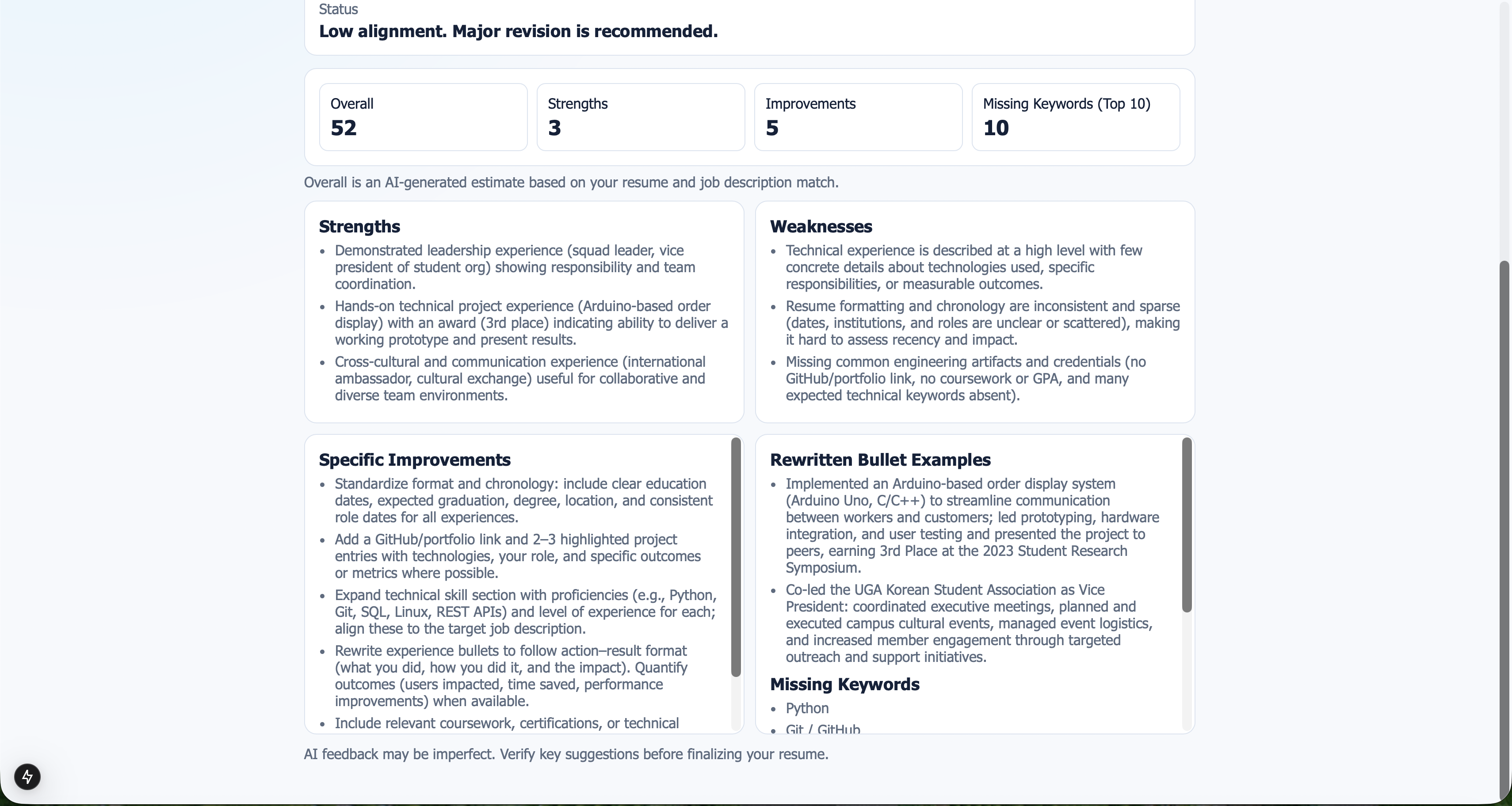 AI Resume Reviewer | Devpost