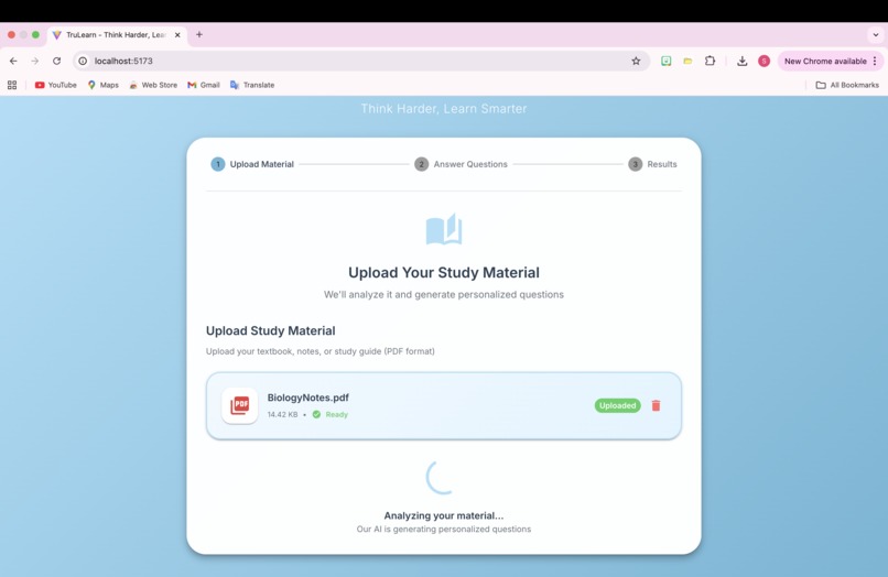 TruLearn – screenshot 4