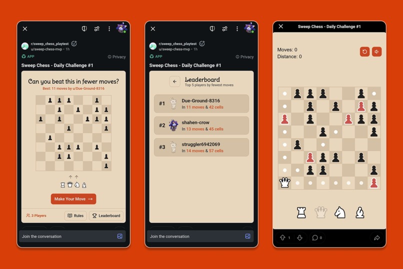 Sweep Chess - Reddit Game – screenshot 1