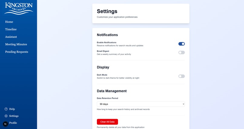 Kingston Archives – screenshot 9