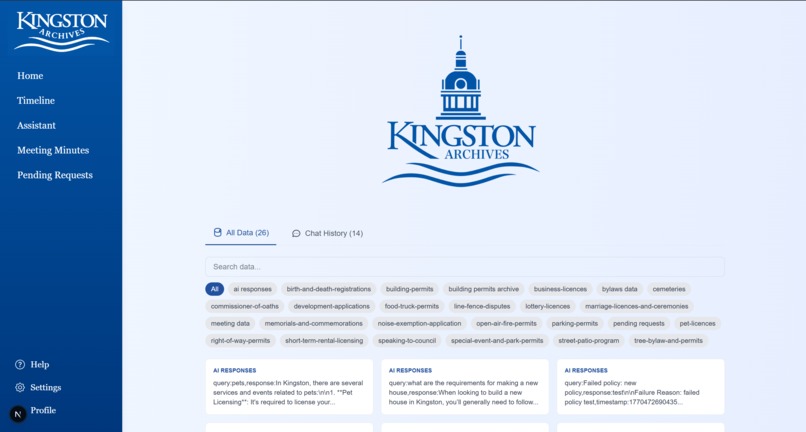 Kingston Archives – screenshot 2