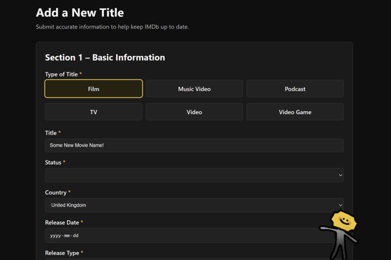IMDB Title Form – screenshot 1