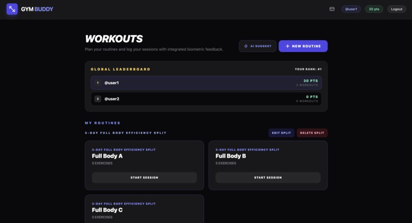Gym Buddy – screenshot 1